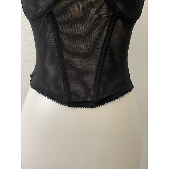 Mono B Corset Lingerie Top Sheer Stretch - Picture 4 of 9